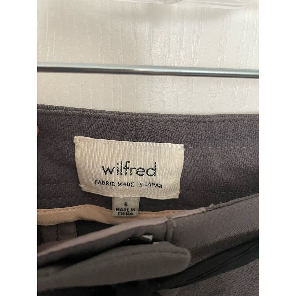 Aritzia Wilfred Allant Cropped Tie Waist Pant Charcoal Size 6 - Picture 6 of 11